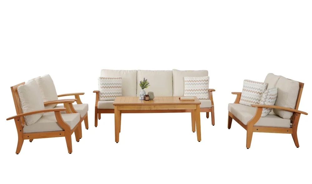 Teras Naturel Bej 7 Oturumlu Bahçe ve Balkon Takımı