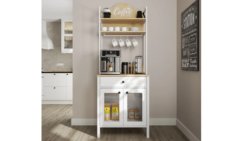 Felix Beyaz Kahve Köşesi Dolabı