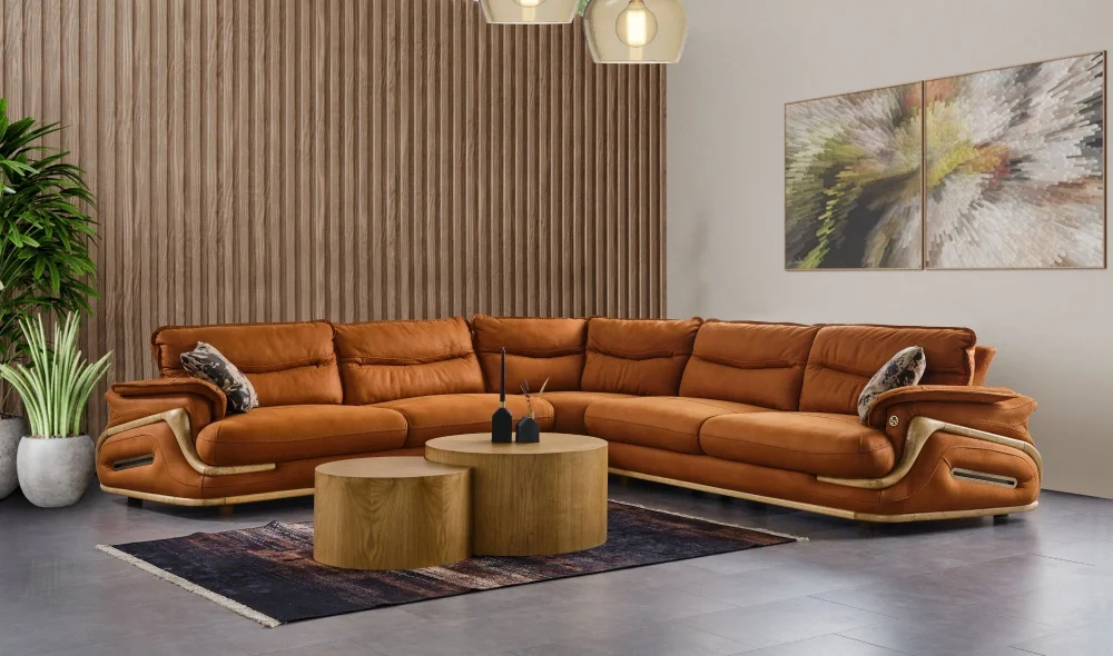 Axel Turuncu Köşe Koltuk Takımı