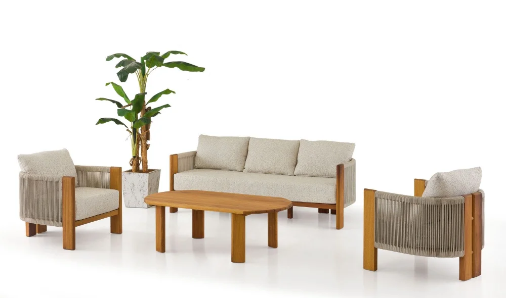 Lotus İroko Bahçe ve Balkon Takımı