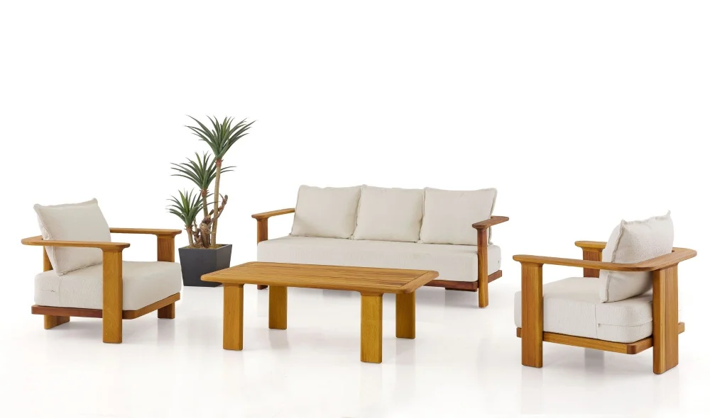 Leo 5 Kişilik İroko Bahçe ve Balkon Takımı