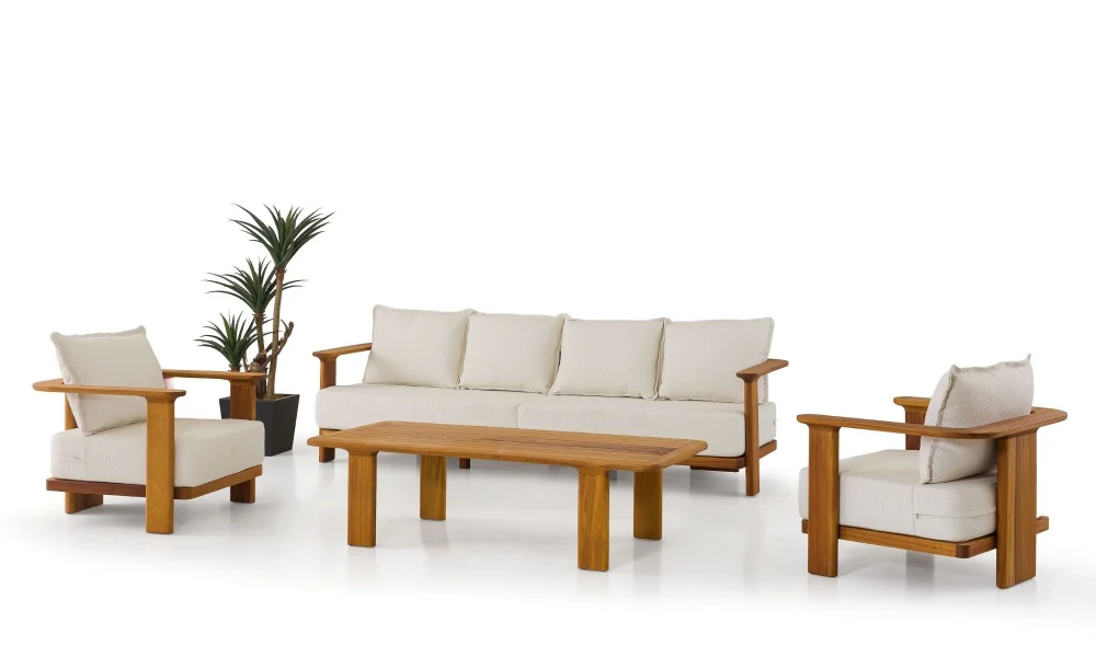 Leo 6 Kişilik İroko Bahçe ve Balkon Takımı