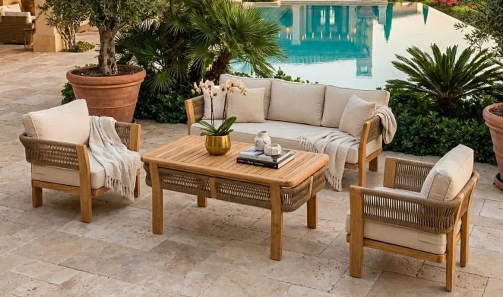 Miami Kahve İroko Bahçe ve Balkon Takımı