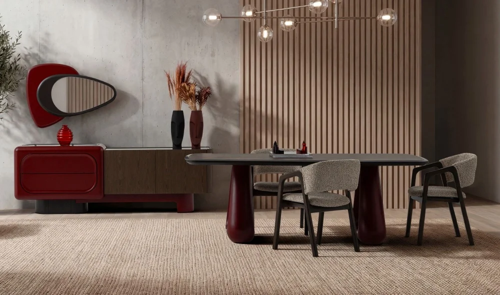 Bordeaux Yemek Odası Takımı