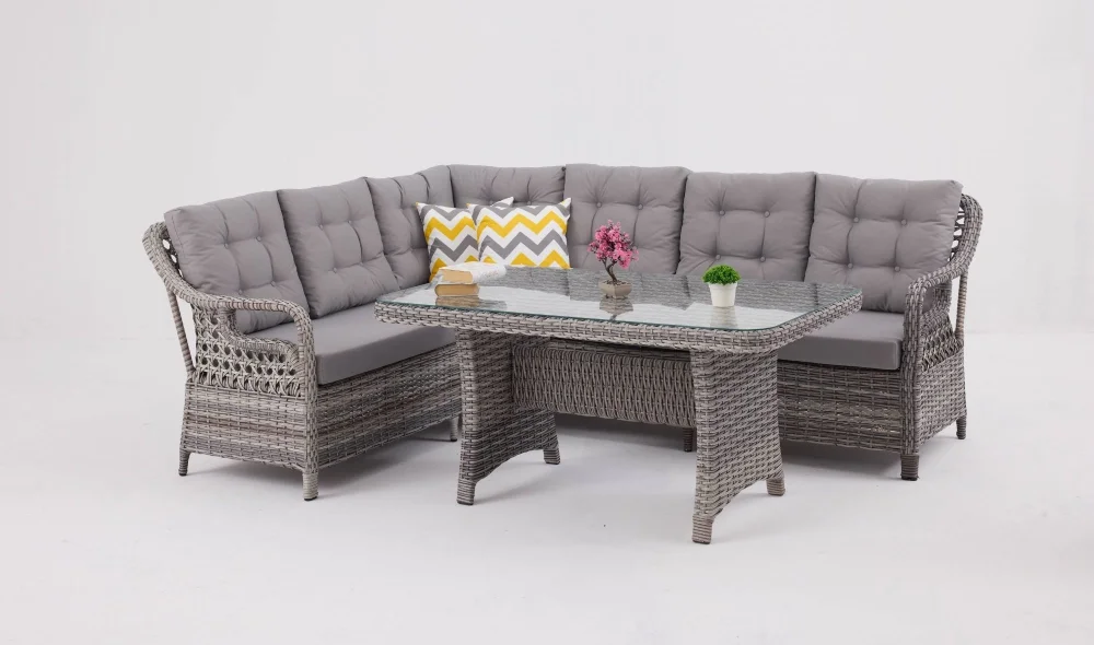 Benin Bahçe ve Balkon Köşe Takımı (Stone)