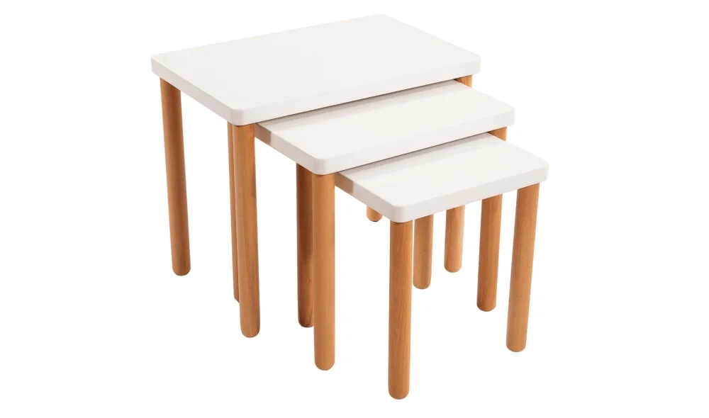 Bohem Meşe Krem Zigon Sehpa