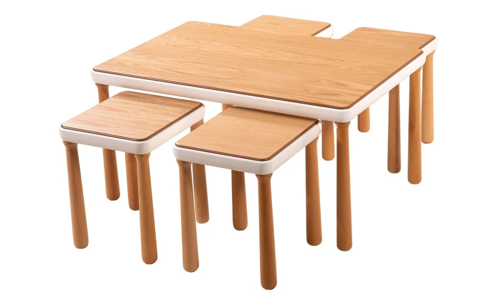 Milan Meşe Krem Orta Sehpa Seti