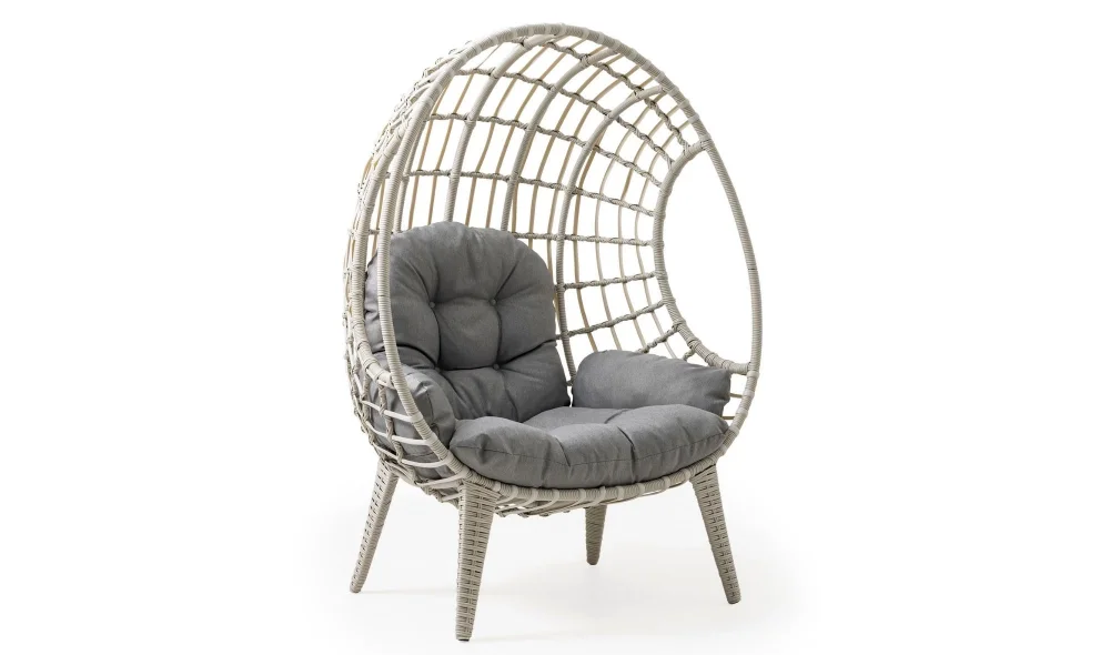 Gümbet Gri Rattan Dinlenme Koltuğu