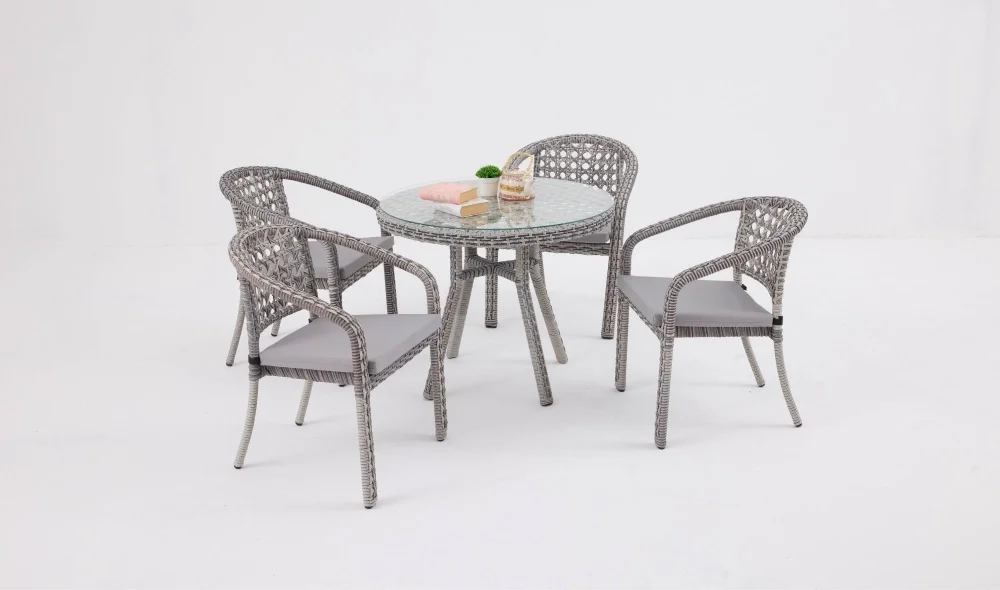 Lima Nepal Bahçe ve Balkon Masa Seti (Stone)