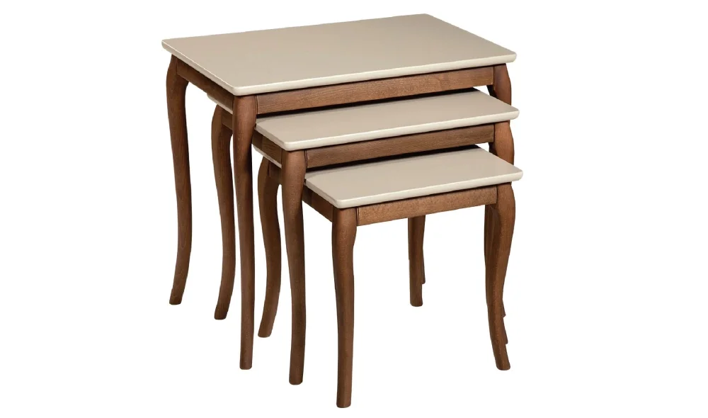 Pesaro Bej Ceviz Zigon Sehpa