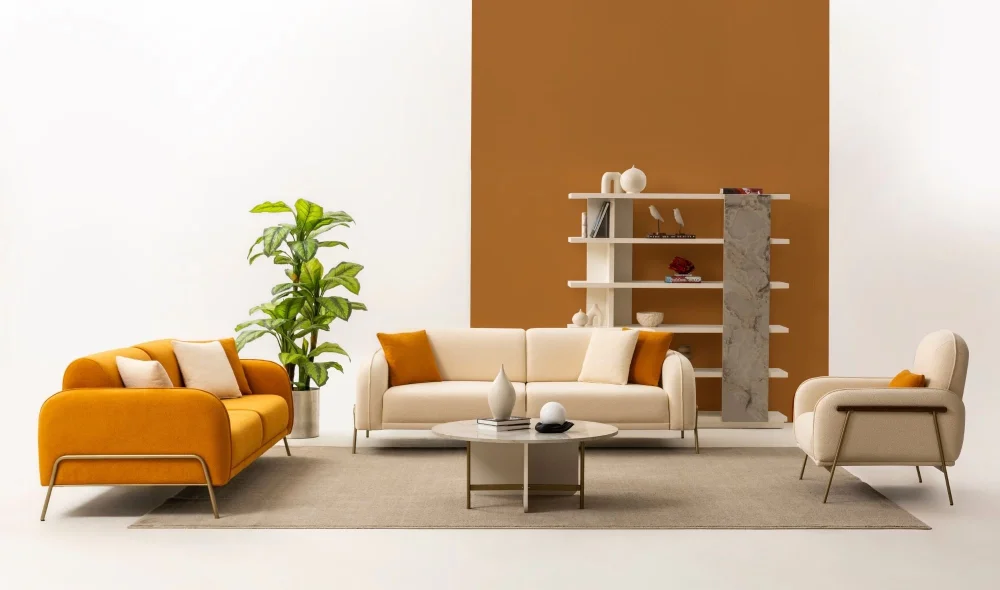 Puffy Turuncu Koltuk Takımı