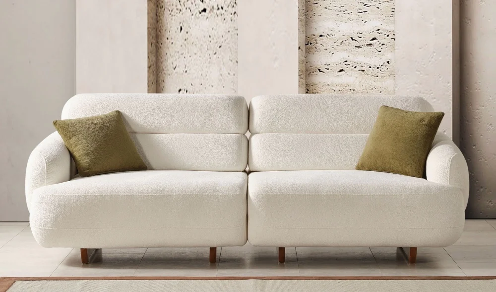 Sedef Beyaz 3lü Koltuk