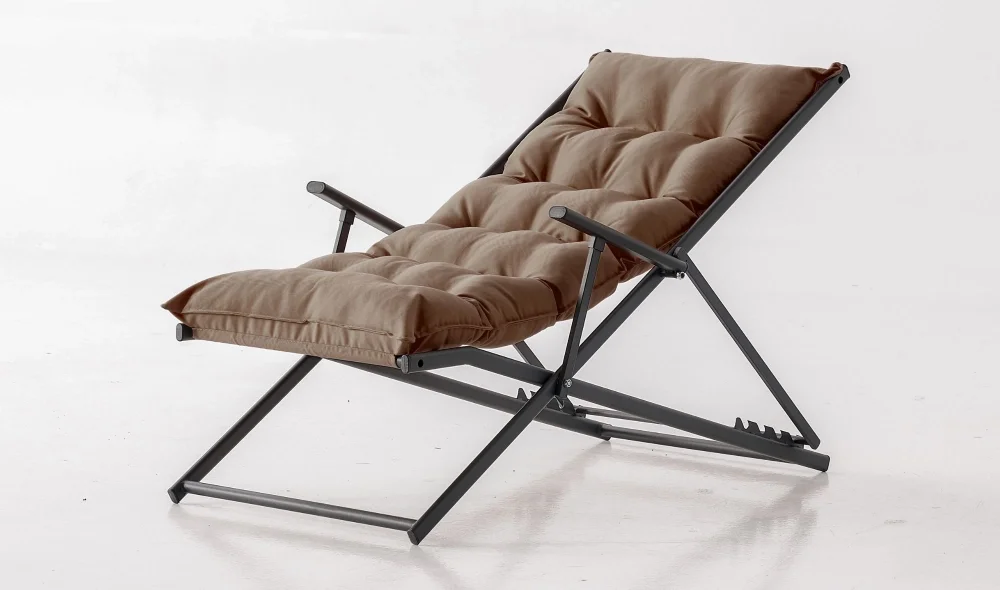 Sun Bed Kahve Katlanır Şezlong