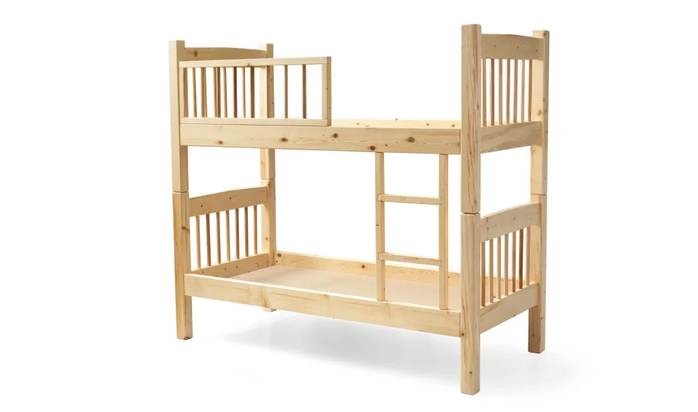 Wooden Natural Ahşap Ranza (90x190)