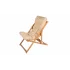 Wooden Krem Katlanır Şezlong