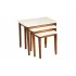 Otantik Krem Ceviz Zigon Sehpa
