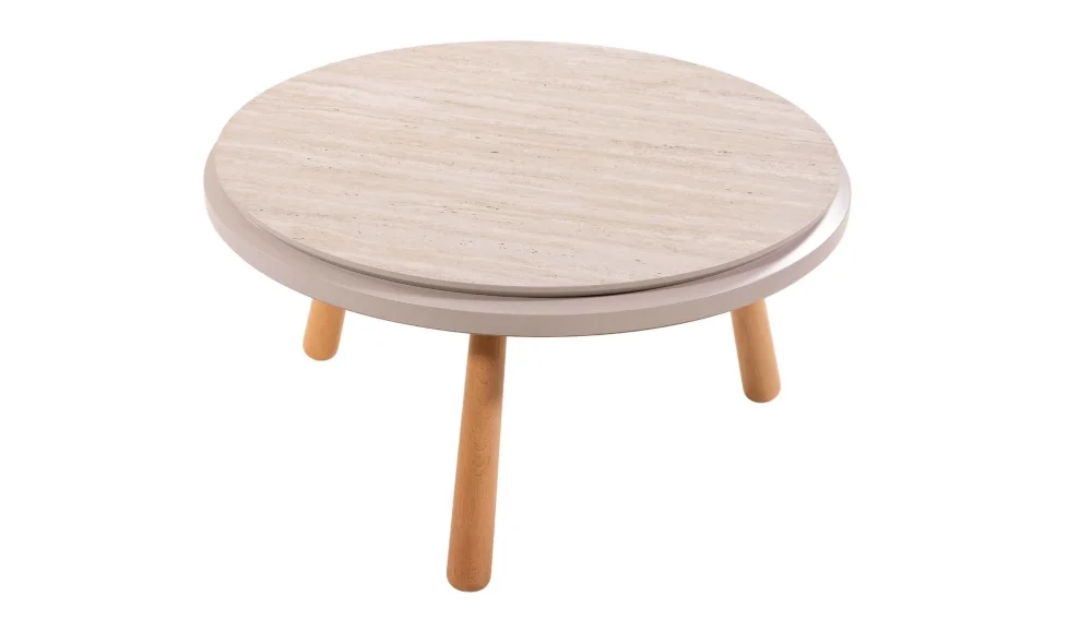 Odesa Traverten Meşe Orta Sehpa