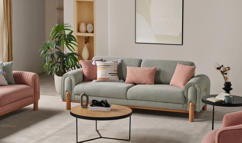 Coco Pembe Koltuk Takımı