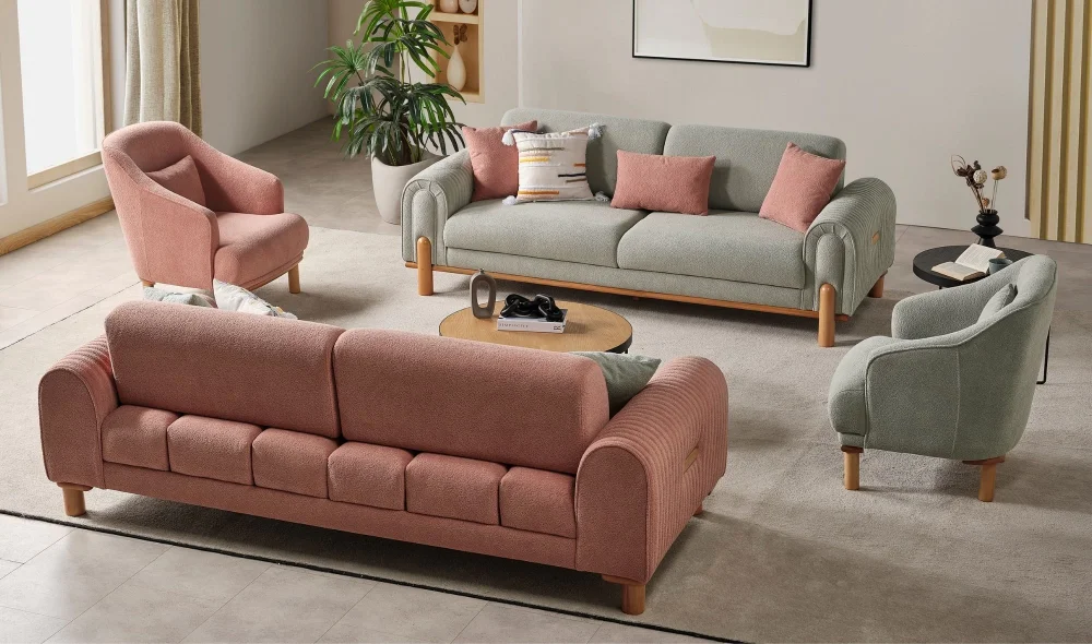 Coco Pembe Koltuk Takımı