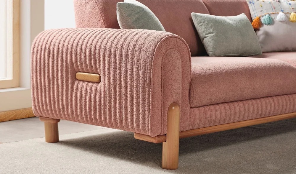 Coco Pembe 3lü Koltuk