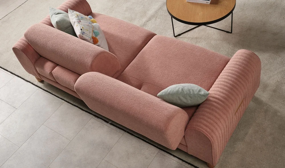 Coco Pembe 3lü Koltuk