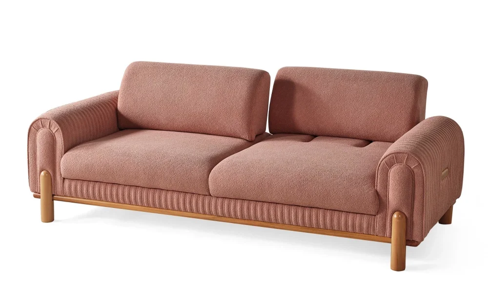 Coco Pembe 3lü Koltuk