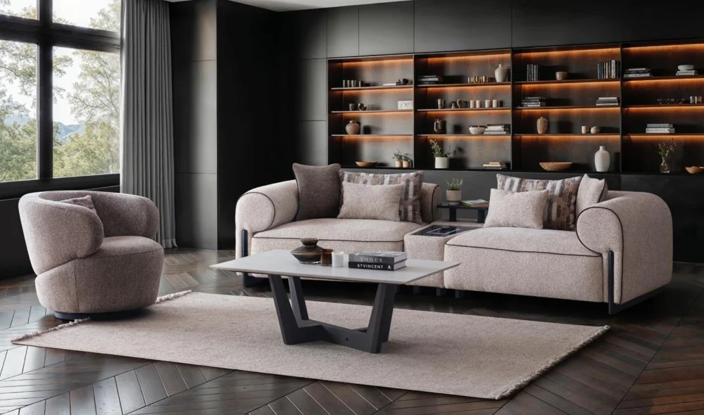 Harbor Şarj Üniteli 3lü Koltuk