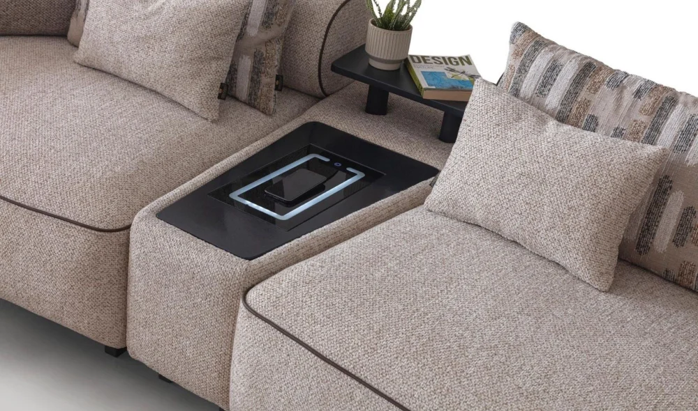 Harbor Şarj Üniteli 3lü Koltuk