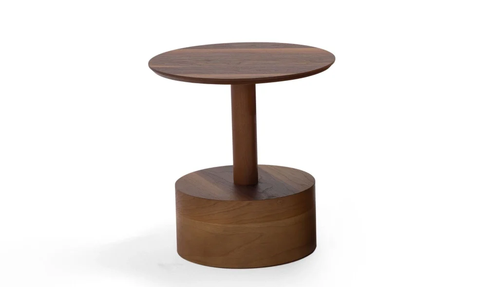 Arvika Yuvarlak Ceviz Orta Sehpa Seti