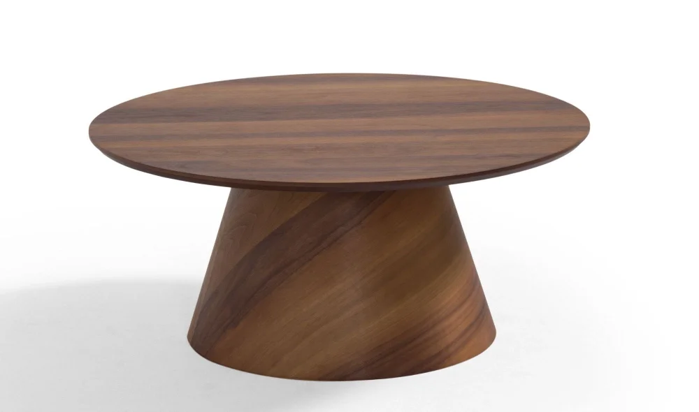 Arvika Yuvarlak Ceviz Orta Sehpa Seti