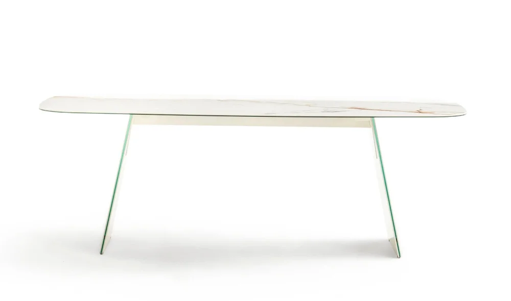 Divinia Beyaz Seramik Yemek Masası