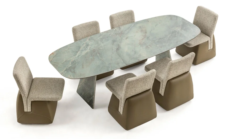 Divinia Stone Seramik Yemek Masası Takımı (240cm)