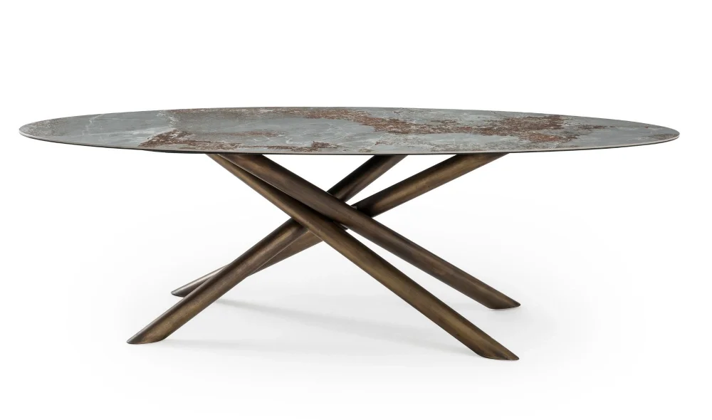 Ellie Antik Seramik Yemek Masası