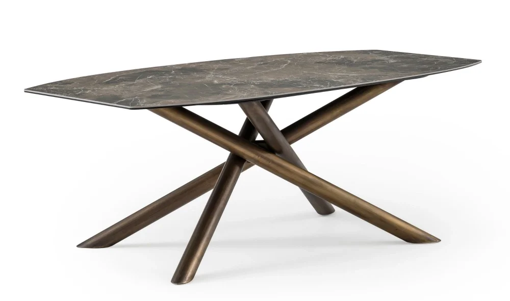 Nero Antik Seramik Yemek Masası