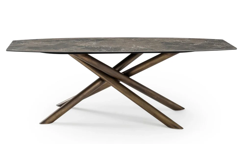 Nero Antik Seramik Yemek Masası