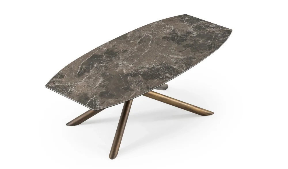 Nero Antik Seramik Yemek Masası