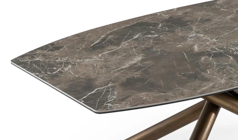 Nero Antik Seramik Yemek Masası