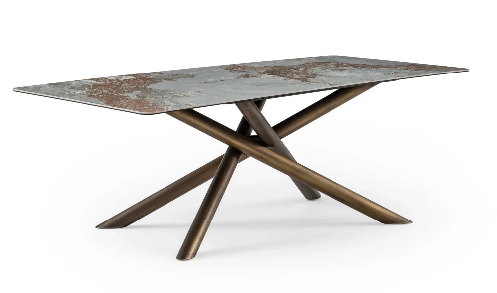 Mateo Antik Seramik Yemek Masası