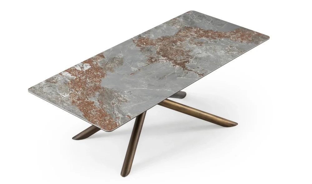 Mateo Antik Seramik Yemek Masası