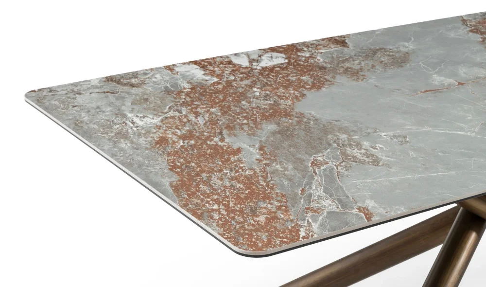 Mateo Antik Seramik Yemek Masası