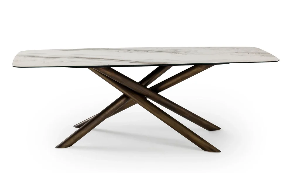 Luna Antik Seramik Yemek Masası