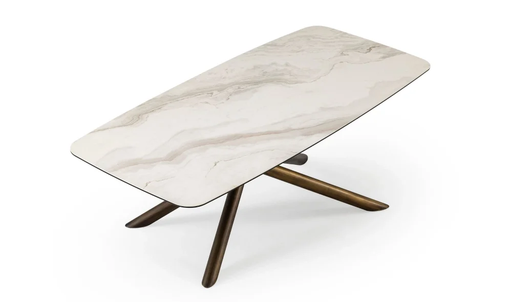 Luna Antik Seramik Yemek Masası