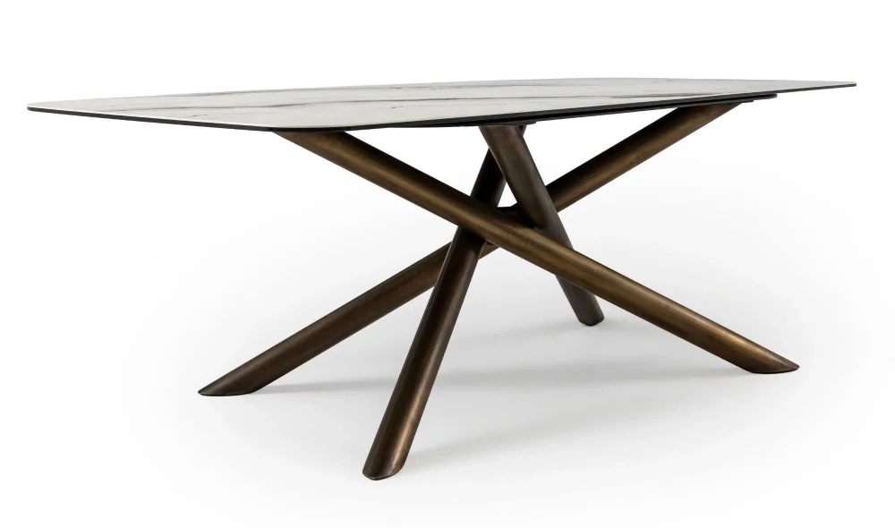 Luna Antik Seramik Yemek Masası