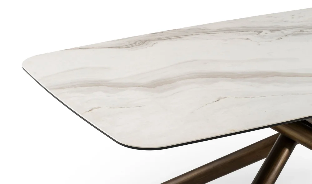 Luna Antik Seramik Yemek Masası