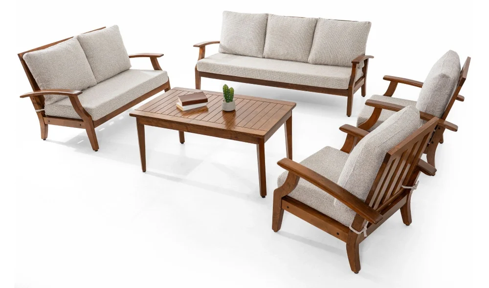 Teras Natura Gri 7 Oturumlu Bahçe ve Balkon Takımı