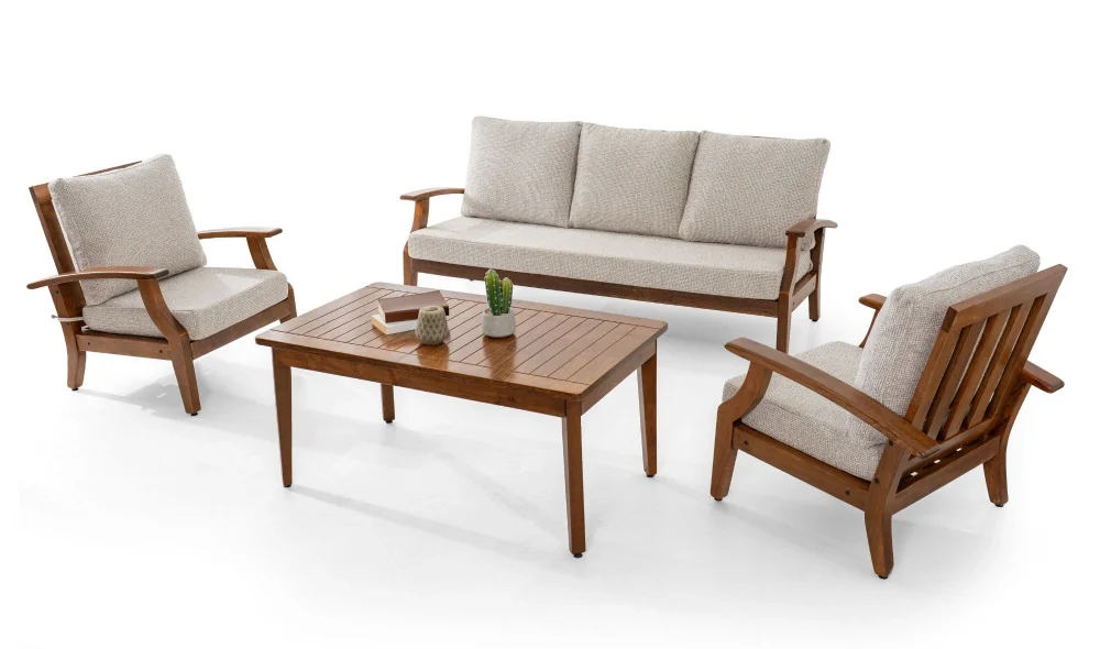 Teras Natura Gri 5 Oturumlu Bahçe ve Balkon Takımı