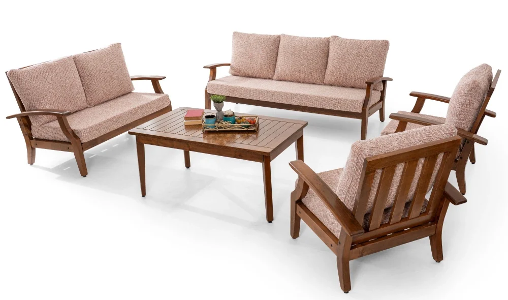 Teras Natura Kiremit 7 Oturumlu Bahçe ve Balkon Takımı