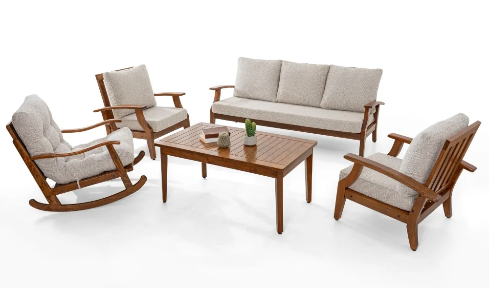 Teras Natura Gri Bahçe ve Balkon Takımı