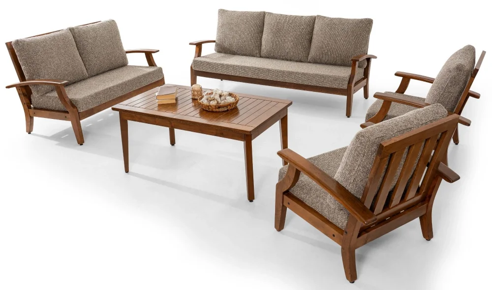 Teras Natura Kahve 7 Oturumlu Bahçe ve Balkon Takımı