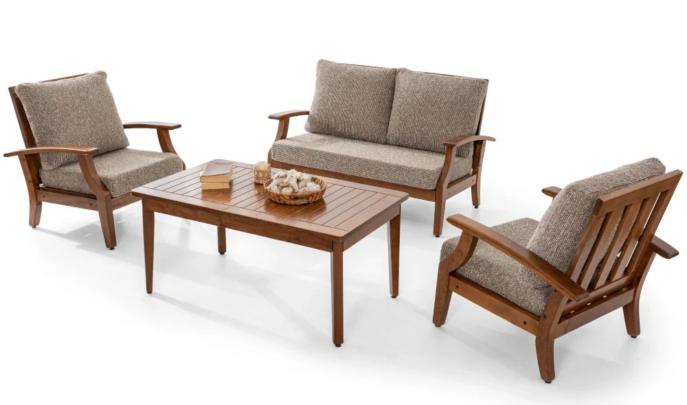 Teras Natura Kahve 4 Oturumlu Bahçe ve Balkon Takımı